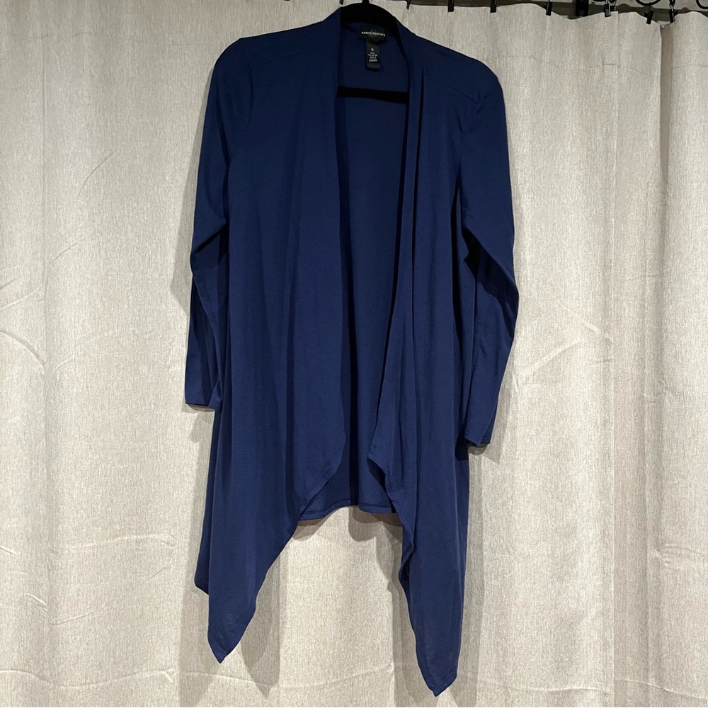 Navy blue waterfall cardigan